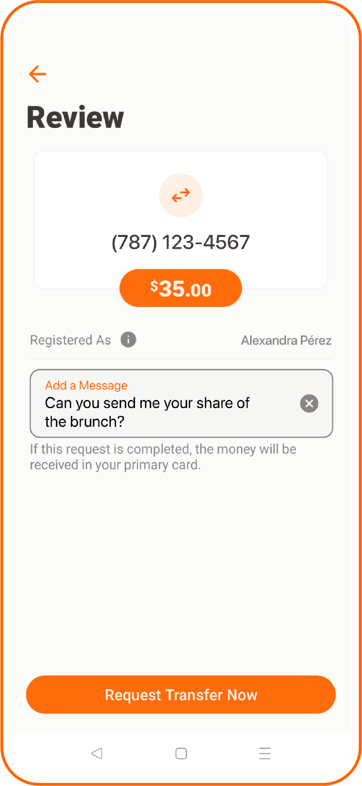 Step 4: Add a message and tap